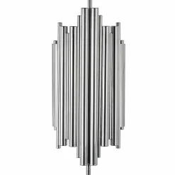 Opviq Appliques Murales^Applique murale Reis chrome - 18x40x8 cm