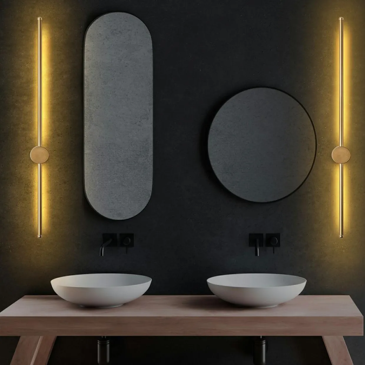 Opviq Appliques Murales^Applique murale Sword dorée - 91x10x7 cm