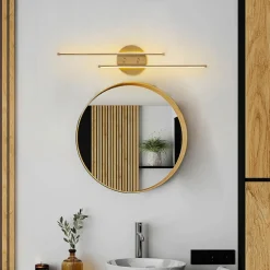 Applique murale Umut dorée - 17x86 cm-Opviq Outlet