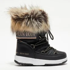 Après-ski avec fausse fourrure Monaco Low noir/métal-Moon Boot Sale