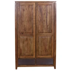 Armoire Lisboa ii Marron - 120x58x200 cm-Bois & Chiffons Sale