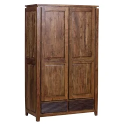 Armoire Lisboa ii Marron - 120x58x200 cm-Bois & Chiffons Sale