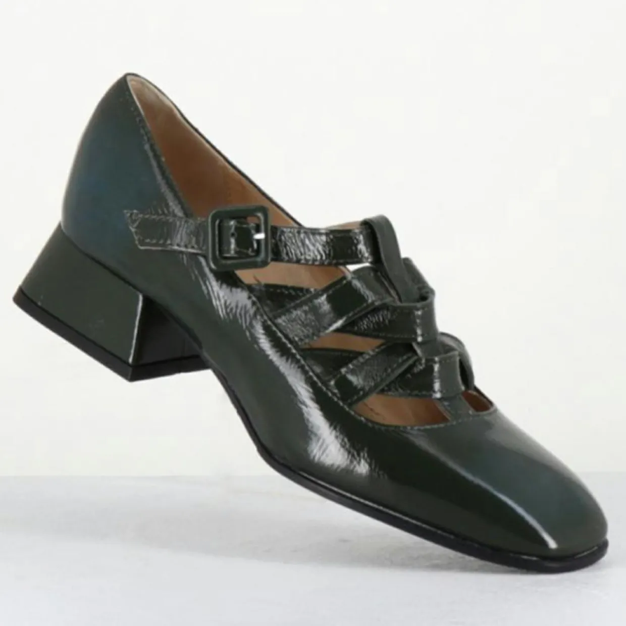 Femme Garrice Lab Derbies^Babies en Cuir 5516 lux vertes