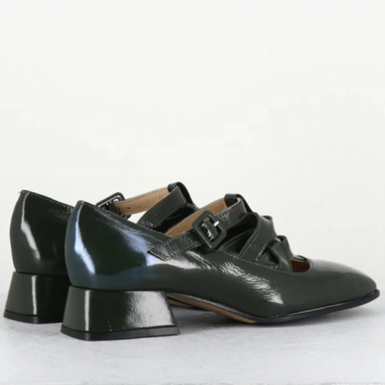 Femme Garrice Lab Derbies^Babies en Cuir 5516 lux vertes