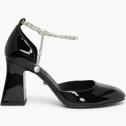 Femme Sonia Rykiel Escarpins^Babies en Cuir verni Honfleur noires - Talon 8.5 cm
