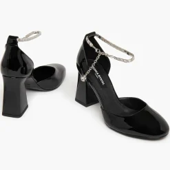 Femme Sonia Rykiel Escarpins^Babies en Cuir verni Honfleur noires - Talon 8.5 cm