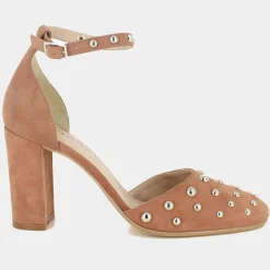 Babies en Velours de Cuir Siete roses - Talon 9 cm-Jonak Sale