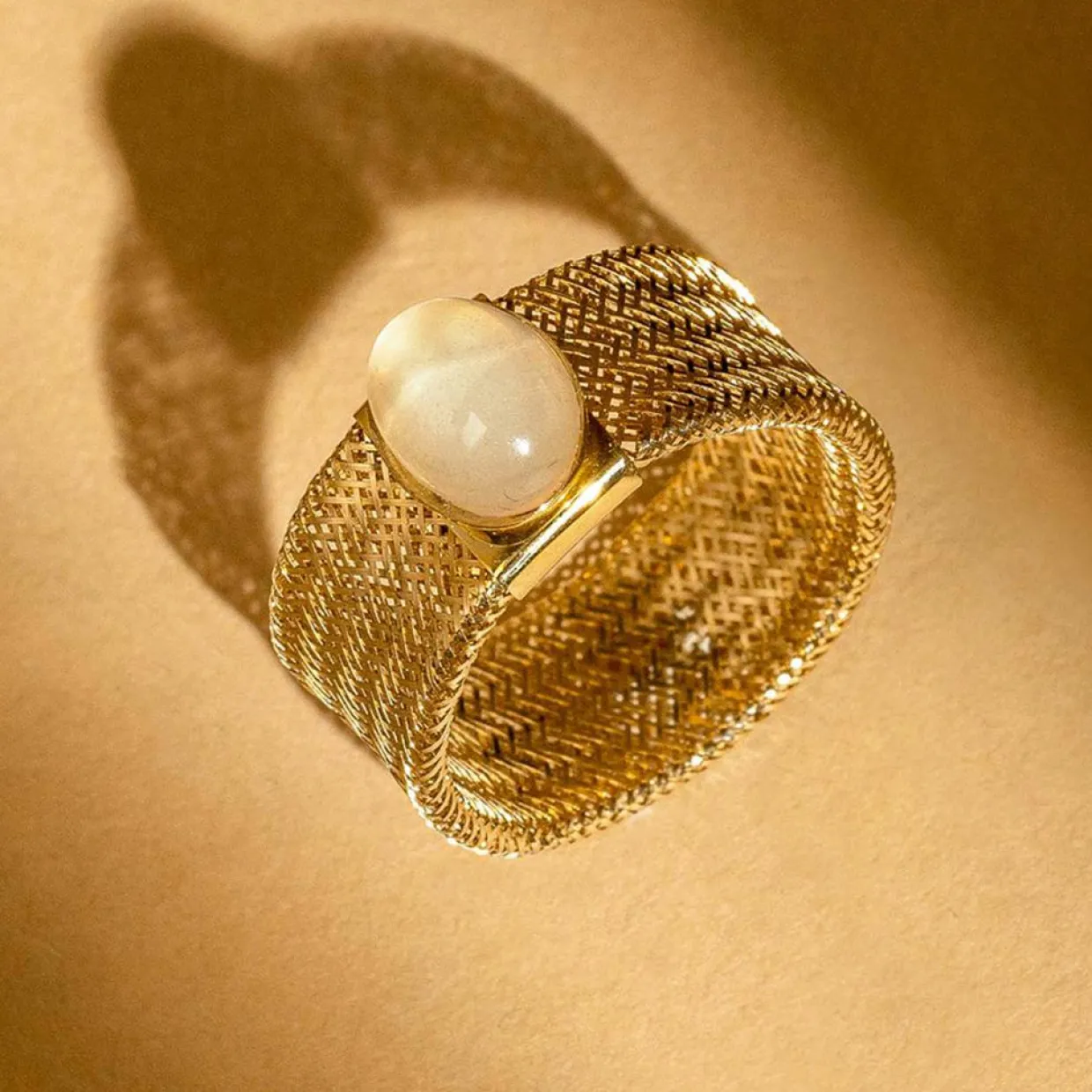 Bague ajustable Flamboyant Quartz rose or jaune-Instant d'Or Best