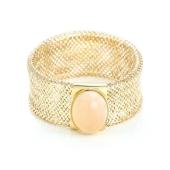 Bague ajustable Flamboyant Quartz rose or jaune-Instant d'Or Best