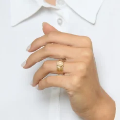 Bague ajustable Flamboyant Quartz rose or jaune-Instant d'Or Best