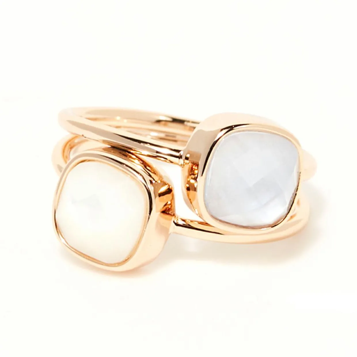 Femme Moonstone Bagues^Bague Amaël Nacre bleu/blanc en laiton doré
