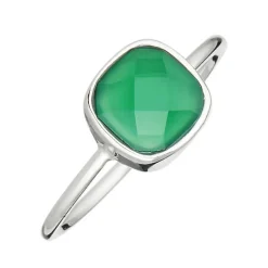 Femme Moonstone Bagues^Bague Ella Agate en laiton argenté