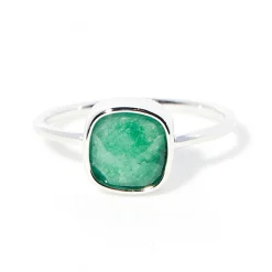 Bague Ella Aventurine en laiton-Moonstone Sale