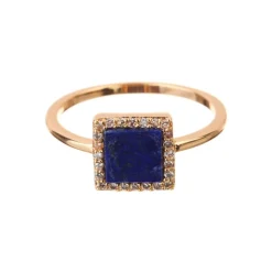 Bague Fiona Lapis en laiton doré-Moonstone Hot
