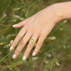 Femme Moonstone Bagues^Bague Gregoria Améthyste Verte en Laiton doré