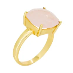 Bague Salya Quartz en laiton doré-Moonstone New