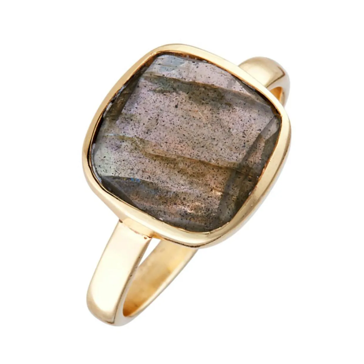 Femme Moonstone Bagues^Bague Sia Labradorite en laiton doré