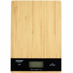 Cook Concept Electroménager^Balance de cuisine rectangulaire Bambou marron - 5kg
