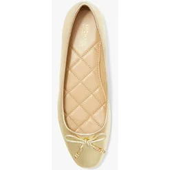 Femme Michael Kors Chaussures Ballerines^Ballerines en Cuir Noriflat dorées