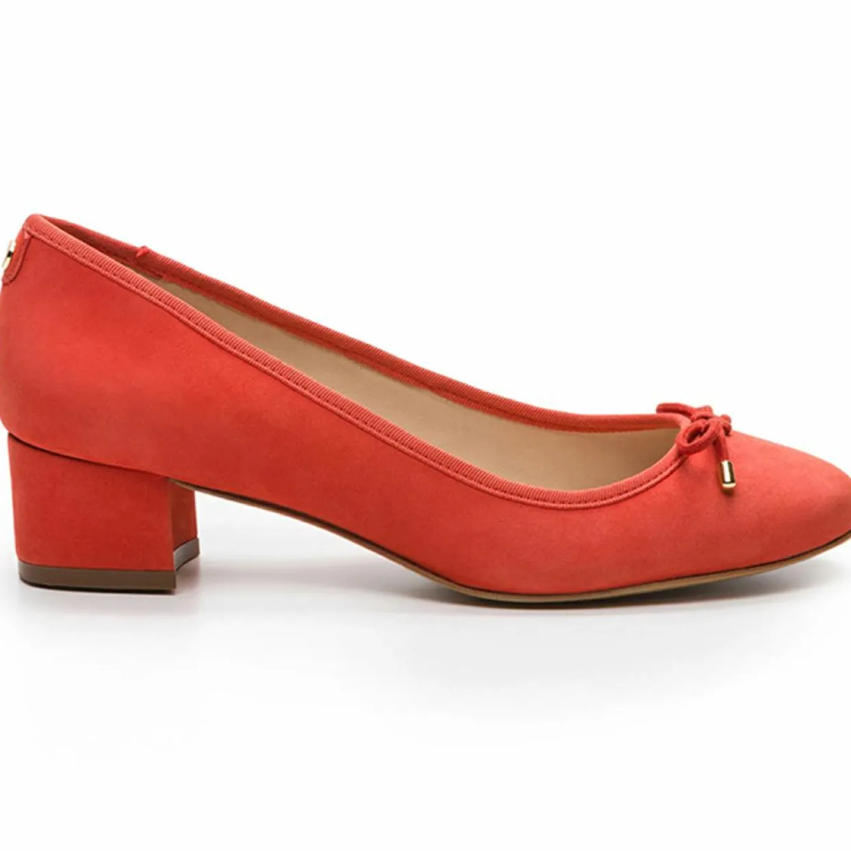 Femme Cosmoparis Ballerines^Ballerines en Velours de Cuir Jaxelle corail