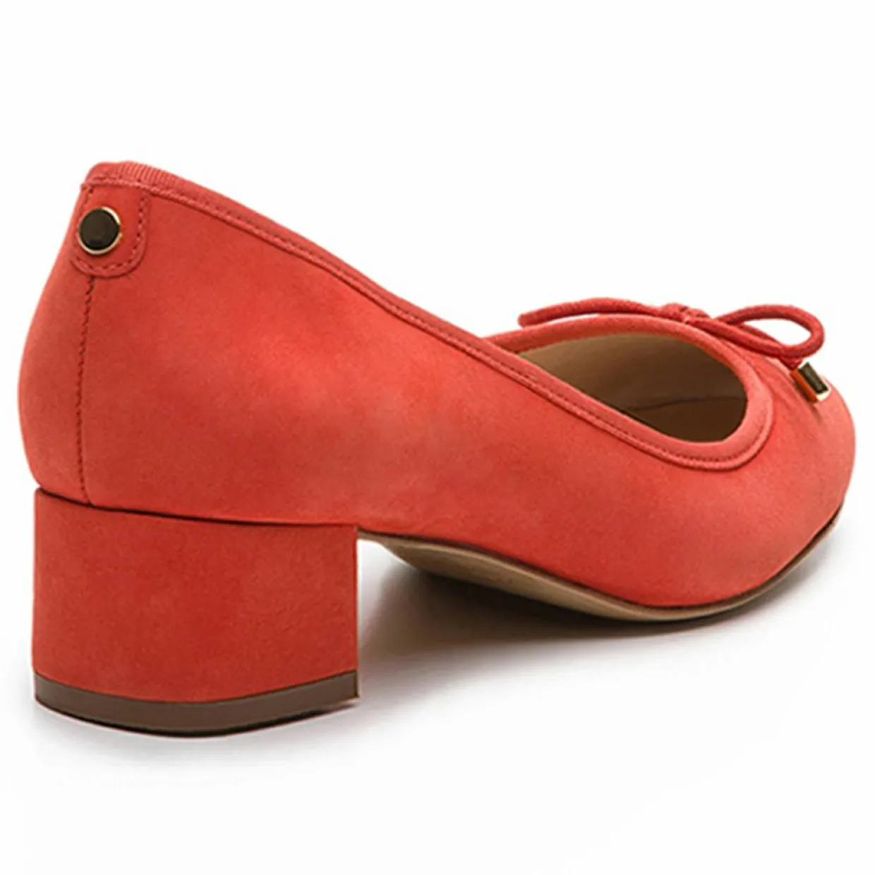 Femme Cosmoparis Ballerines^Ballerines en Velours de Cuir Jaxelle corail