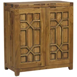 Bois & Chiffons Meubles De Rangement^Bar pliant arabesque bois exotique acacia punjab marron - 90x46x99 cm