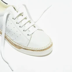 Femme Canal Saint Martin Baskets^Basket espadrilles en Cuir Lancry Glitter blanc/bleu