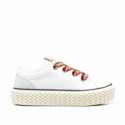 Femme Lanvin Baskets^Baskets à lacets en coton blanches