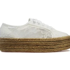 Femme Superga Baskets^Baskets compensées Dentelles blanches