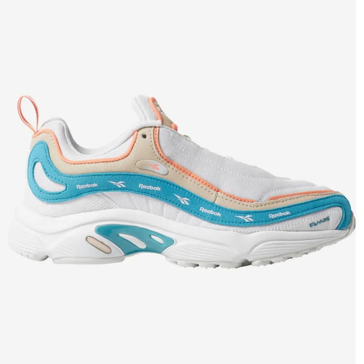 Femme Reebok Baskets^Baskets Daytona Dmx Mu blanc/turquoise/orange