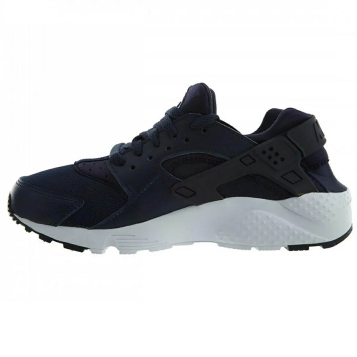 Femme Nike Baskets^Baskets en Cuir & Mesh Huarache Gs blau marine/noir