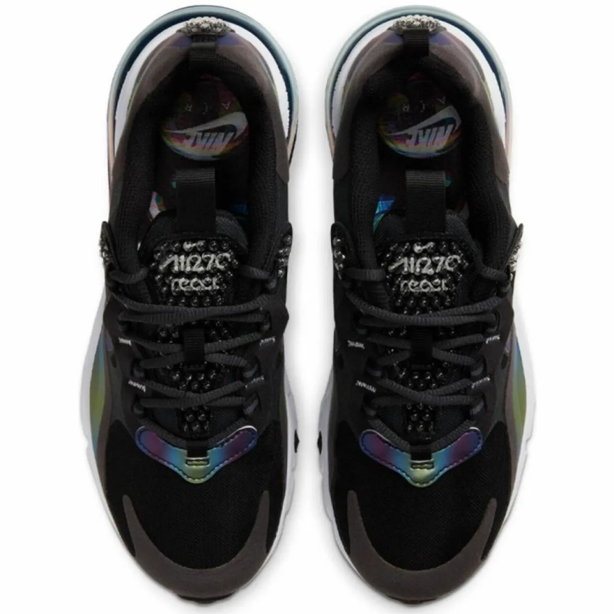 Femme Nike Baskets^Baskets en Cuir & Mesh React 270 Gs noir/bleu/vert