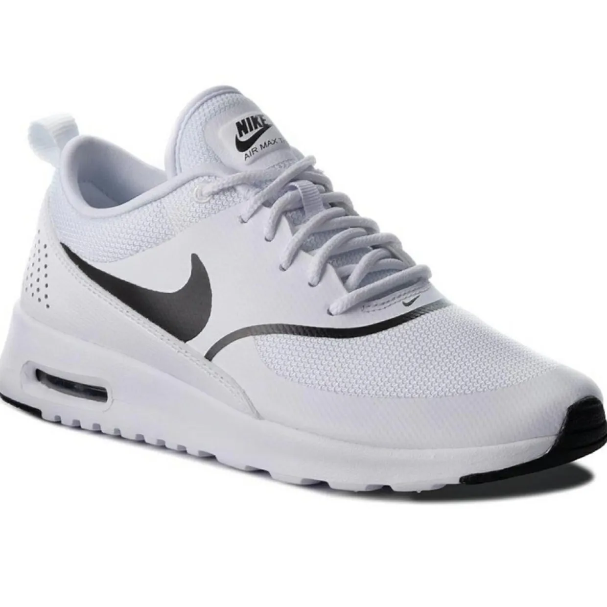 Femme Nike Baskets^Baskets en Cuir & Tissu Air Max Thea blanc/noir