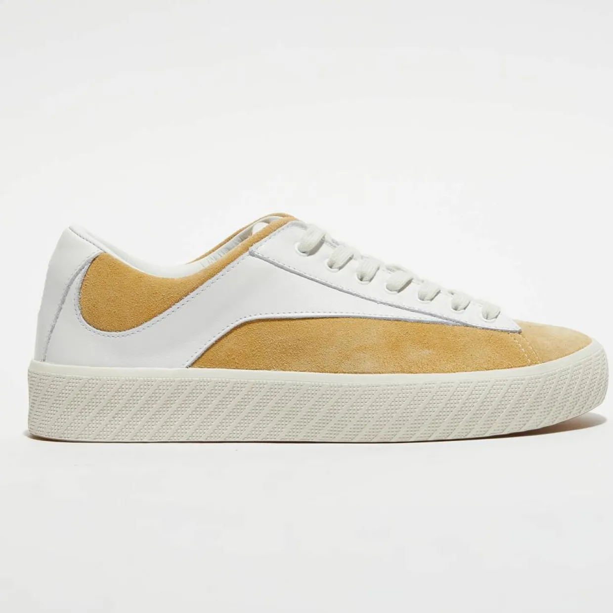 Baskets en Cuir & Velours de Cuir blanches-By Far Clearance