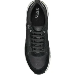 Femme Geox Baskets^Baskets en Cuir & Velours de Cuir Bulmya noires