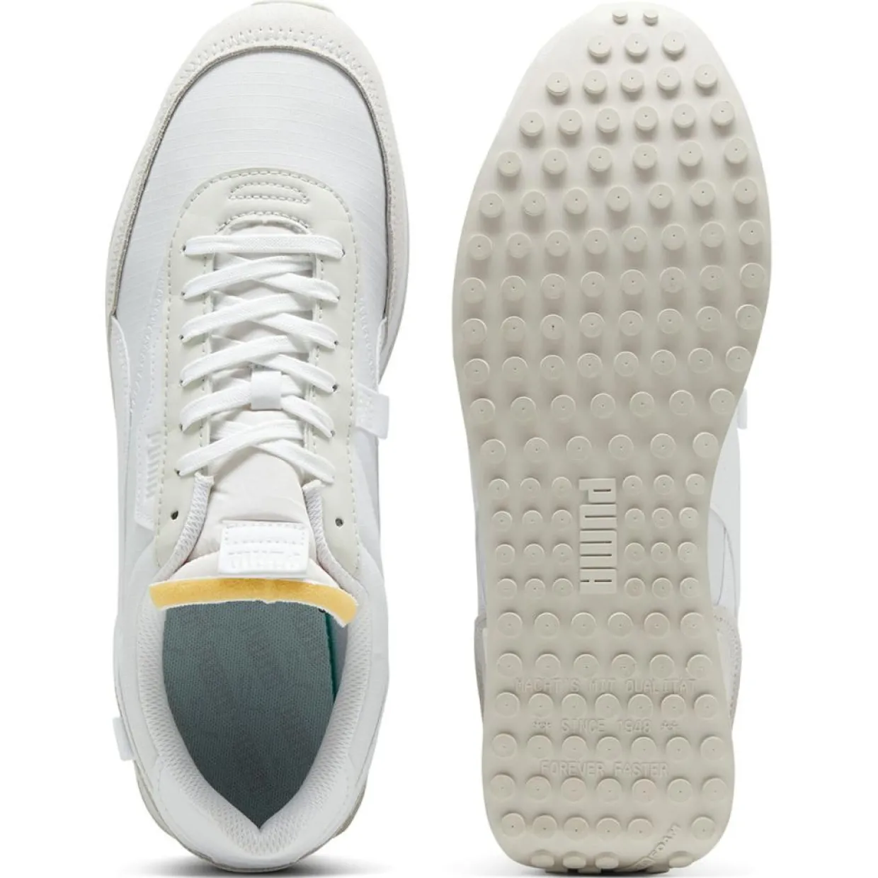 Femme Puma Baskets^Baskets en Cuir & Velours de Cuir Future Rider Play blanches