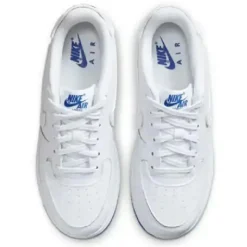 Femme Nike Baskets^Baskets en Cuir Air Force 1 Gs blanc/bleu