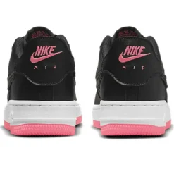 Femme Nike Baskets^Baskets en Cuir Air Force 1 Gs noir/rose