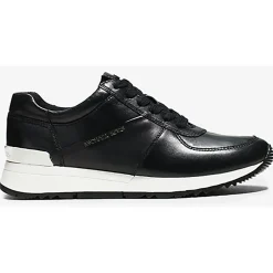 Baskets en Cuir Allie noires-Michael Kors Chaussures Clearance