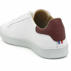 Femme Le Coq Sportif Baskets^Baskets en Cuir Avantage blanc/rouge