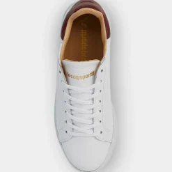 Femme Le Coq Sportif Baskets^Baskets en Cuir Avantage blanc/rouge