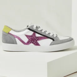Femme Mellow Yellow Baskets^Baskets en Cuir Betsie grises