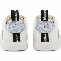 Baskets en Cuir Betty blanc/bleu/rose-Bons Baisers de Paname Sale