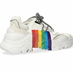 Homme N21 Baskets^Baskets en Cuir blanc/multicolore