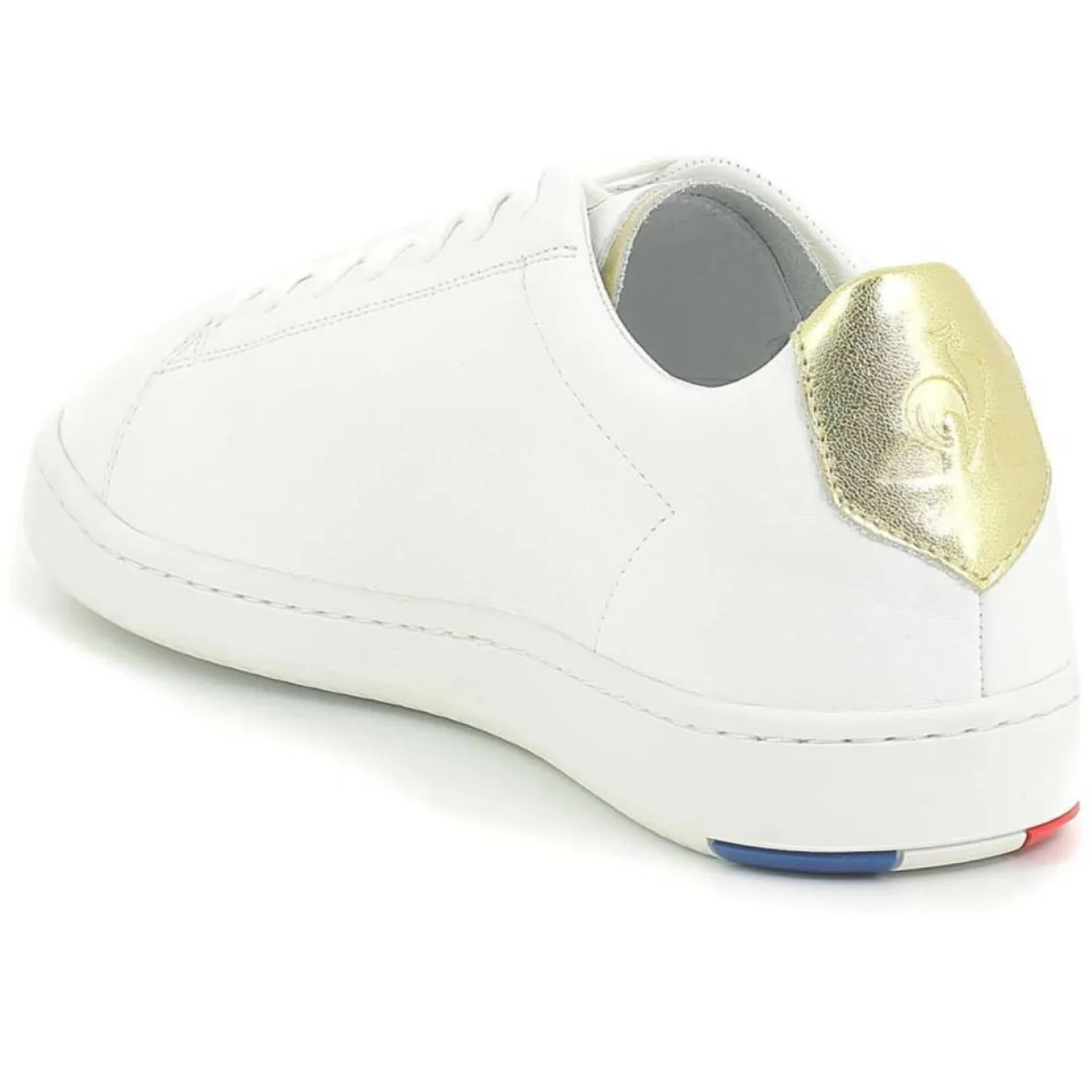 Baskets en Cuir Blazon Made In France blanc/doré-Le Coq Sportif Outlet