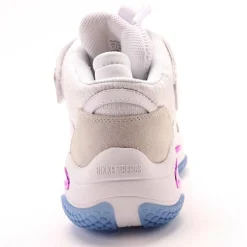 Homme Bikkembergs Baskets^Baskets en Cuir bleu/blanc/violet