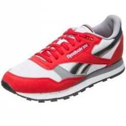 Baskets en Cuir Cl Leather Rsp rouge/gris/blanc-Reebok
