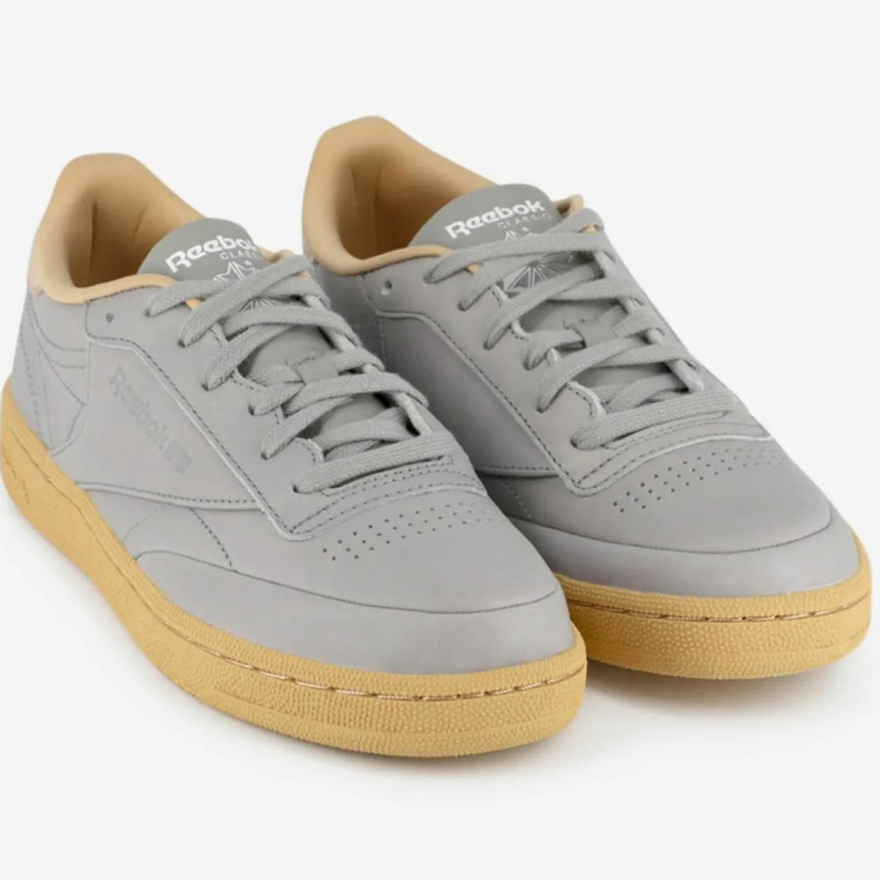 Femme Reebok Baskets^Baskets en Cuir Club C 85 Gomme Cn3030 grises