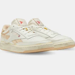 Baskets en Cuir Club C Revenge blanc/saumon-Reebok Outlet