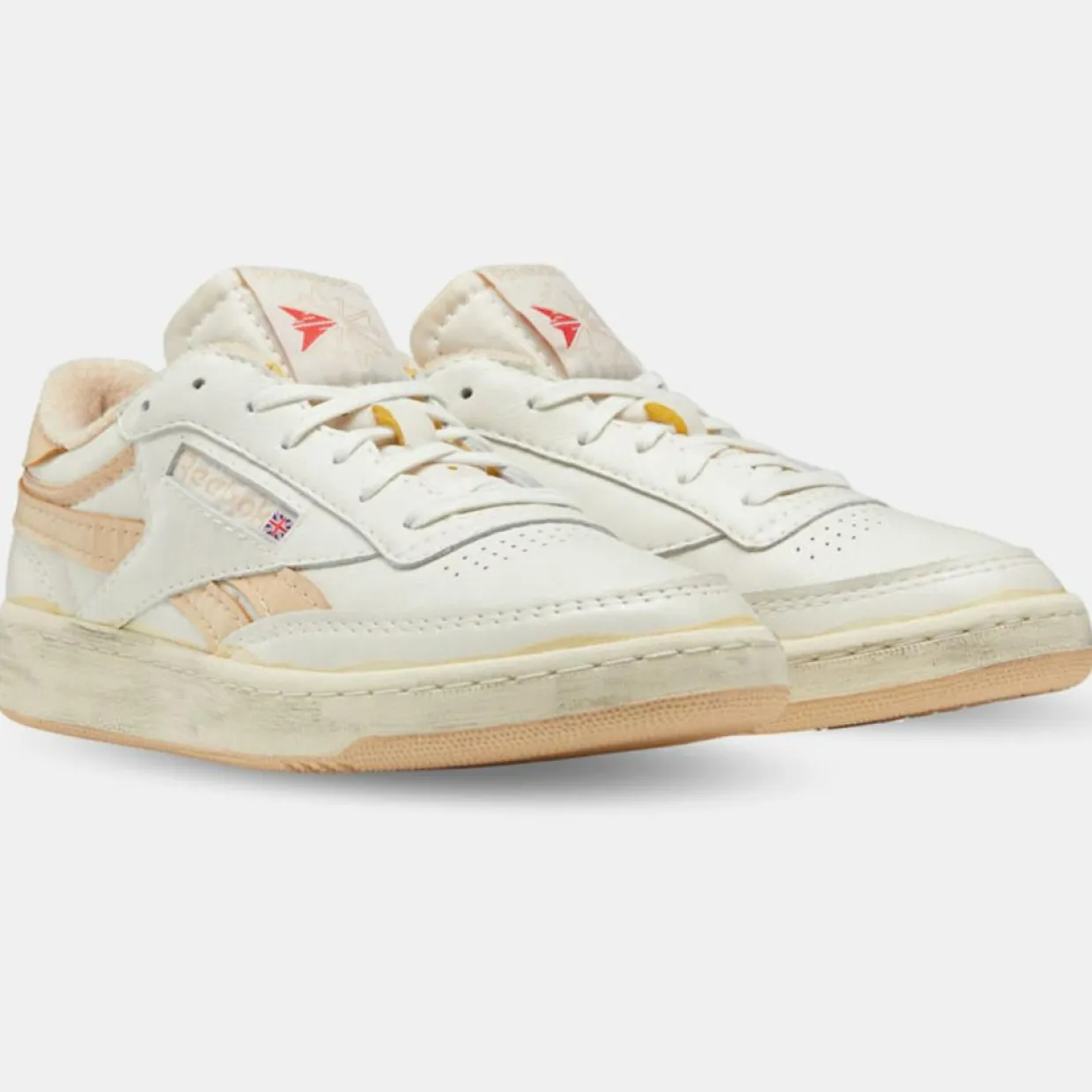 Baskets en Cuir Club C Revenge blanc/saumon-Reebok Outlet